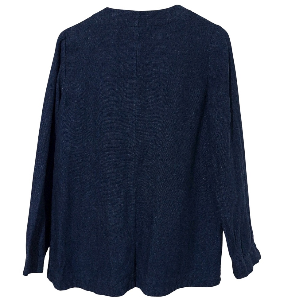 J Jill Pure Jill Womens Linen Jacket Size S Open Front Cardigan Heavy Thick - Picture 2 of 5